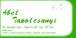 abel tapolcsanyi business card